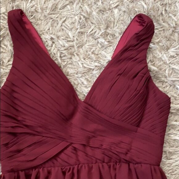 NWOT BHLDN Anthropologie Angie Burgundy Dress SzL - Picture 4 of 11
